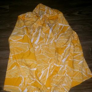 Button Down Blouse with Tie